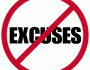 Excuses will only hold you back